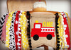 Fire Truck Highchair Banner 1st Birthday Party Decoration - Raw Edge Sewing Co