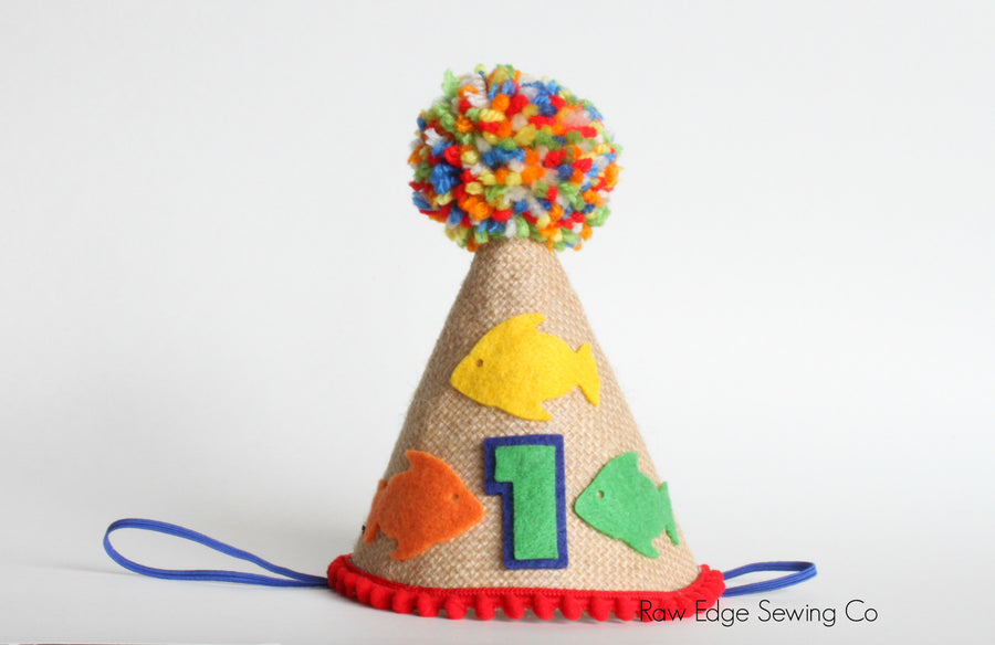 Fishing Hat First Birthday - Raw Edge Sewing Co