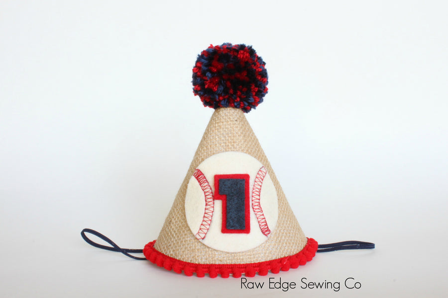 Baseball Hat First Birthday - Raw Edge Sewing Co