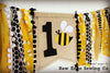 Bee Highchair Banner 1st Birthday Party Decoration - Raw Edge Sewing Co