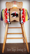 Brown Bear Highchair Banner 1st Birthday Party Decoration - Raw Edge Sewing Co