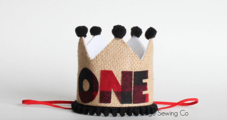 Lumberjack Birthday Crown - Raw Edge Sewing Co