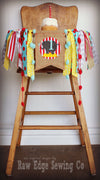 Circus Elephant Highchair Banner 1st Birthday Party Decoration - Raw Edge Sewing Co