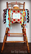 Vintage Circus Highchair Banner 1st Birthday Party Decoration - Raw Edge Sewing Co
