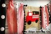Fire Truck Highchair Banner 1st Birthday Party Decoration - Raw Edge Sewing Co