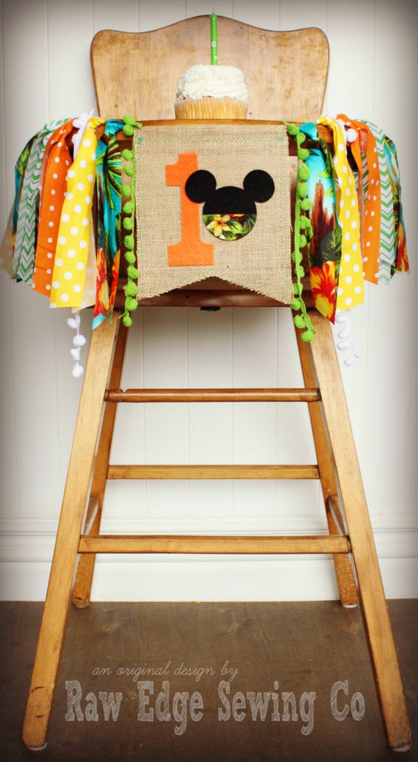 BBQ Picnic Highchair Banner 1st Birthday Party Decoration - Raw Edge Sewing  Co