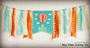 Hot Air Balloon Highchair Banner 1st Birthday Party Decoration - Raw Edge Sewing Co