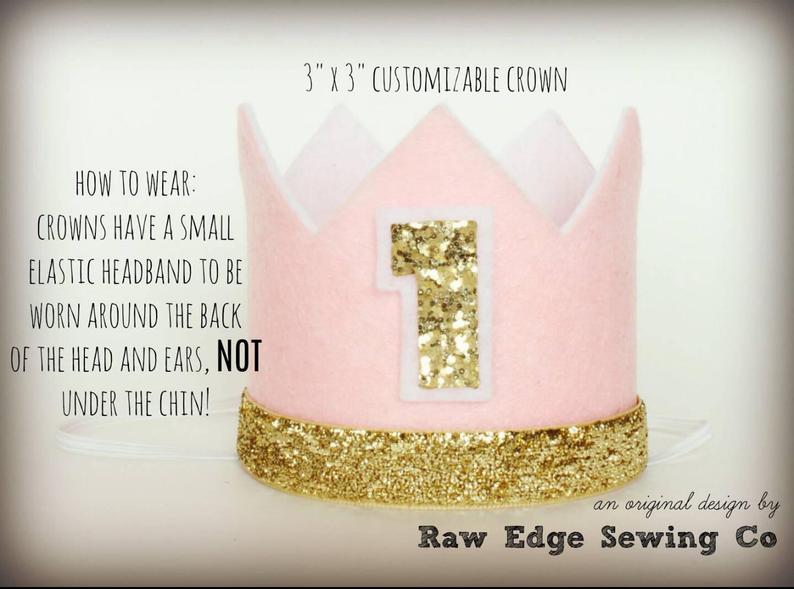 Mr. Onederful Birthday Crown - Raw Edge Sewing Co