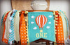 Hot Air Balloon Highchair Banner 1st Birthday Party Decoration - Raw Edge Sewing Co