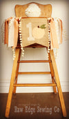 Peach Highchair Banner 1st Birthday Party Decoration - Raw Edge Sewing Co