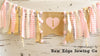 Pink And Gold Valentine Highchair Banner 1st Birthday Party Decoration - Raw Edge Sewing Co