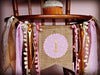 Pink And Gold Highchair Banner 1st Birthday Party Decoration - Raw Edge Sewing Co