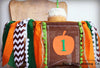 Pumpkin Highchair Banner 1st Birthday Party Decoration - Raw Edge Sewing Co