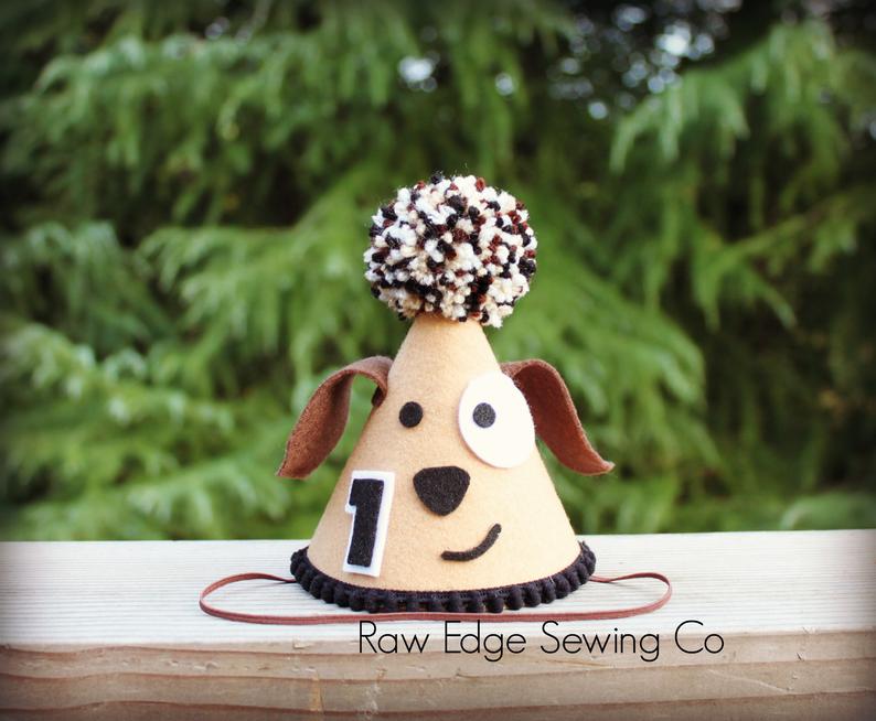 Puppy Dog Hat First Birthday - Raw Edge Sewing Co