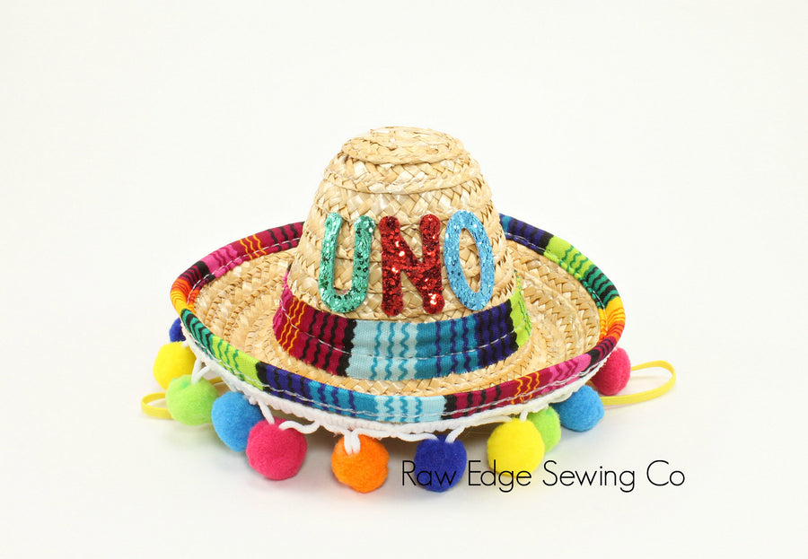 Sombrero Hat First Birthday - Raw Edge Sewing Co