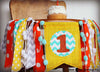 Sunshine Highchair Banner 1st Birthday Party Decoration - Raw Edge Sewing Co
