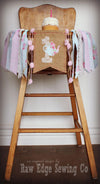 Tea Party Highchair Banner 1st Birthday Party Decoration - Raw Edge Sewing Co