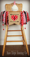 Valentine Highchair Banner 1st Birthday Party Decoration - Raw Edge Sewing Co