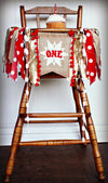 Winter Onederland Snowflake Highchair Banner 1st Birthday Party Decoration - Raw Edge Sewing Co