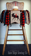 Moose Highchair Banner 1st Birthday Party Decoration - Raw Edge Sewing Co